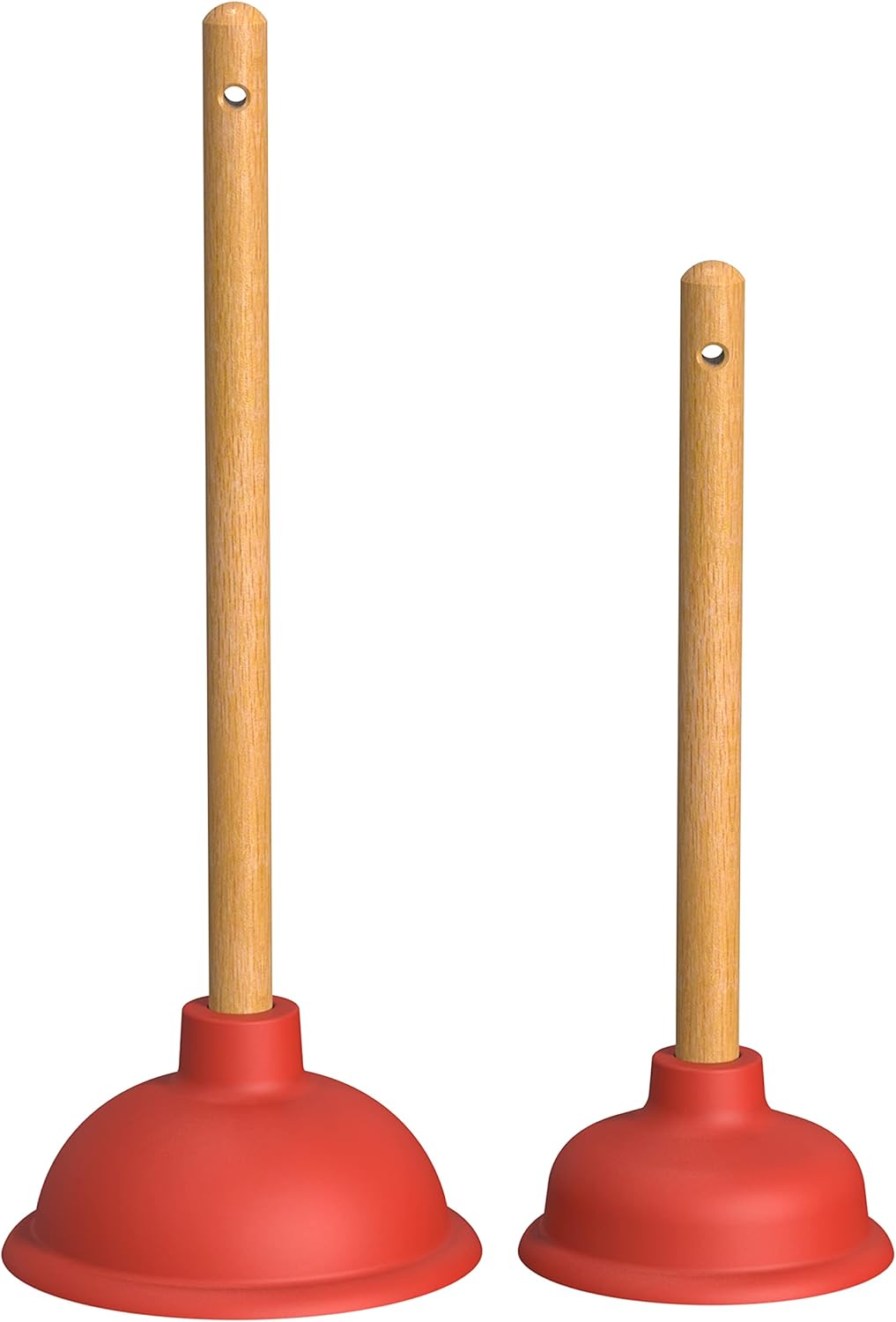 Nirox 2er Set Saugglocke - Pümpel mit 110 & 140 mm Durchmesser - Pömpel mit starker Saugleistung - Abflussstampfer inkl. Holzgriffe - Chemiefreier Ausgussreiniger