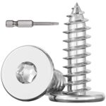 Dayalo 100 Stück Holzschrauben Torx M4x16mm, Flachkopfschrauben Holz, Edelstahl A2 V2A, Selbstschneidende Torx Schrauben, Vollgewinde, mit Schraubendreher Bit, für Holzverbindungen