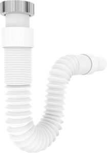 VARIOSAN Flexibler Ablaufschlauch 13972, 1 1/4" x 32 mm, Siphon/Geruchsverschluss für Waschbecken, Ausziehbar von 320-880 mm