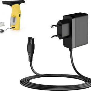 5,5V Ladekabel Ladegerät Kompatibel mit Kärcher Fenstersauger, 600mA Netzteil Kompatibel mit Kärcher WV1, WV2, WV5, WV5 Premium, WV Classic, WV Easy, KV4, KWI 1 Plus und Weitere Modelle