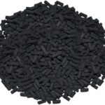 HELO 25 kg Aktivkohle Pellets (A) mit hoher Adsorptionsfähigkeit, hochporöser Struktur und großer innerer Oberfläche (1,0 kg entspricht ca. 500.000 m²), Pellets Ø ca. 3-4 mm, Länge: ca. 3-8 mm