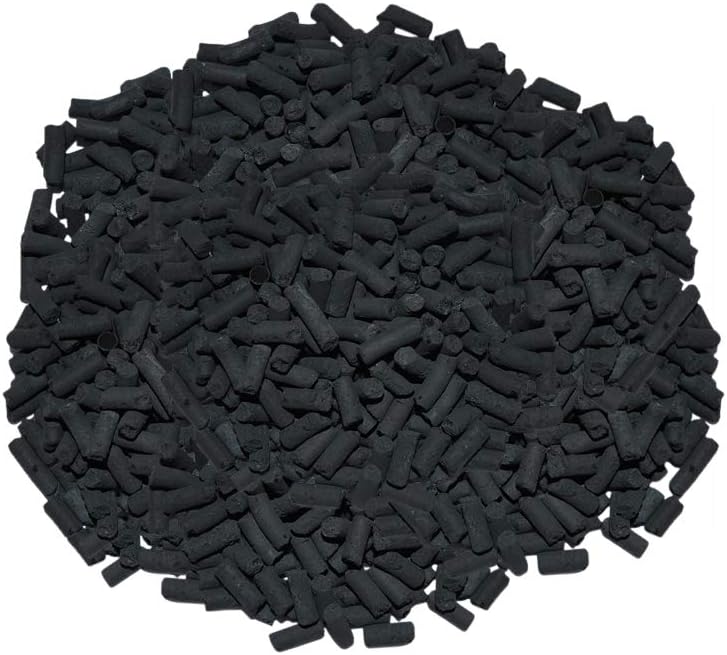 HELO 15 kg Aktivkohle Pellets (B) mit hoher Adsorptionsfähigkeit, hochporöser Struktur und großer innerer Oberfläche (1,0 kg entspricht ca. 500.000 m²), Pellets Ø ca. 3-4 mm, Länge: ca. 3-15 mm