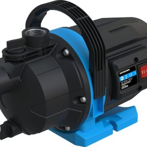 Güde Gartenpumpe GP 6035 (600 W, max. Fördermenge 3200 l/h, Ansaughöhe bis 7 m, Anschlussgewinde 1“ IG, Jet-Pumpe zur Gartenbewässerung)
