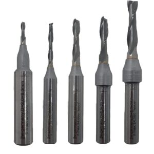 jjw-germany VHM - Spiralnutfräser Nutfräser Z= 2 für Hand Oberfräse mit Stahlschaft 8,0mm (5teiliges Spar Set)