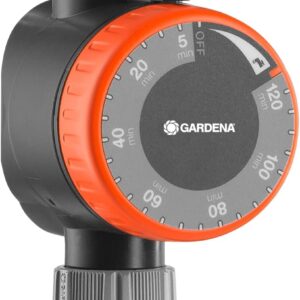 Gardena Bewässerungsuhr: Automatische Zeitschaltuhr für Wasserhähne 26,5 mm (G 3/4) oder 33,3 mm (G1), Flexible Bewässerungsdauer (5-120 min), leichtes Anschließen Dank Schnellstecksystem (1169-20)