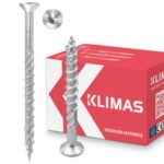 KLIMAS Holzschrauben Torx - Spanplattenschrauben Weiß - Senkkopfschrauben - Terrassenschrauben - Universalschrauben - Dachkonstruktion Schrauben Set - Holzschrauben 4x60 mm 250 Stück