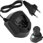 12V Li-Ion Ladegerät für Bosch, 10.8V-12V Akku Schnellladegerät, FCC-Zertifiziert, Bietet Schutz Kurzschluss, Slide-In-Schnittstelle Akkuladegerät für BAT411, BAT412, BAT413, BAT414（EU-Stecker）