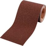 kwb Schleifrolle 5 m x 93 mm aus Korund mit Körnung 80, hochwertiger Kunstharz-Verleimung und verstärktem Papierträger für den groben Schliff von Holz und Metall