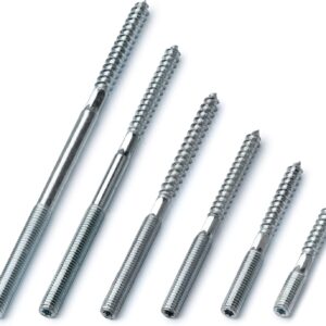STRÜBER Stockschrauben Torx (8,0x300mm - 5 Stück) Schraubstifte Gewindestifte Stahl verzinkt TX-25 Doppelgewindeschrauben Rohrschellen Befestigungsmaterial