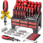 WALTER XXL Schraubendreher- & Bit-Set 100-teilig – Geschenk für Papa, Männer + Handwerker –inkl. Präzisions- & Winkelschraubendreher, Stecknüsse, Ratschen-Schrauber – Kreuzschlitz, Sechskant