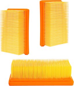 3 Stück Flachfaltenfilter Filter kompatibel mit Kärcher WD4 WD5 WD6 MV4 MV5 MV6 Mehrzwecksauger, Flachfaltenfilter für Staubsauger Zubehör für Kärcher Nass, Mehrzwecksauger Ersatz