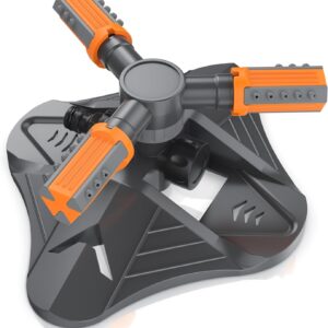 Brandson - Rasensprenger 3/4 Zoll - 360 Grad Kreisregner - Garten Sprinkler - Rotierender Wasser Sprinkler - mit Schnellkupplung - für Bewässerungsanlagen - Rasensprinkler für den Garten