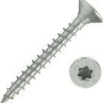 100 Stück Edelstahl-Schrauben 5x40 mm Vollgewinde Torx - Spanplattenschrauben mit Senkkopf - Holzschrauben/Holzbauschrauben - Werkstoff A2 VA V2A - Edelstahlschrauben/Universalschrauben TX25