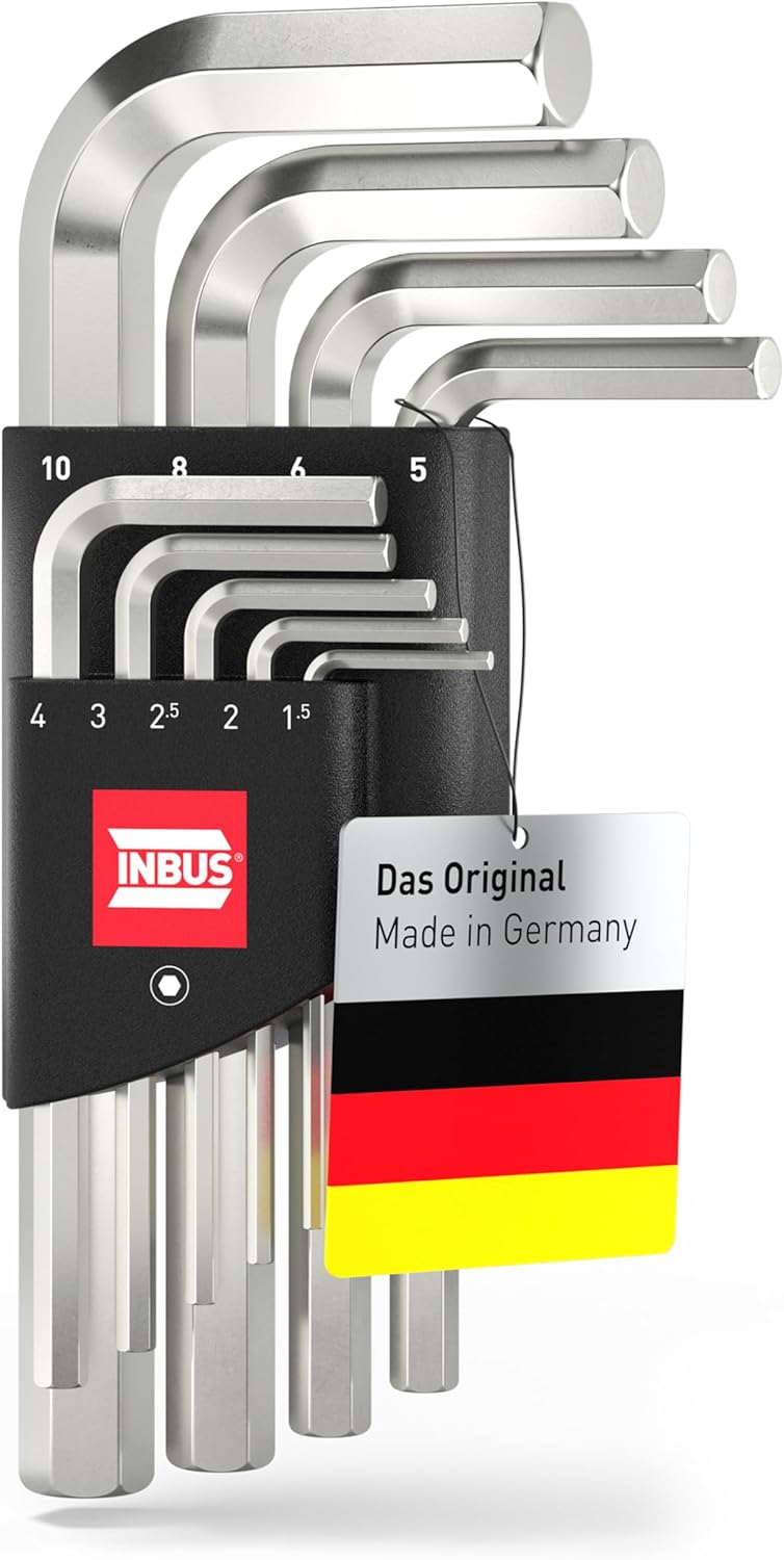 INBUS® 70150 Winkelschraubendreher Set 9tlg, 1.5–10mm — Made in Germany