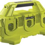 RYOBI 18 V ONE+ 6-Fach-Akku-Ladestation RC18640, 4,0 A Ladestrom, USB-Anschluss, Wandmontierbar, ohne Akku