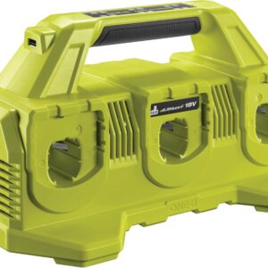 RYOBI 18 V ONE+ 6-Fach-Akku-Ladestation RC18640, 4,0 A Ladestrom, USB-Anschluss, Wandmontierbar, ohne Akku