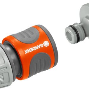Gardena Pumpen-Anschlusssatz: Schlauchkupplung zum schnellen Anschluss von 13 mm (1/2 Zoll)-Schläuchen an Pumpen mit 33,3 mm (G 1 Zoll)-Außengewinde (1750-20)