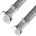 VARIOSAN Flexschlauch 17536, 3/8" ÜWM x 1/2" ÜWM, 300 mm, Edelstahlmantel, DVGW zertifiziert, Trinkwasser, flexibler Panzerschlauch