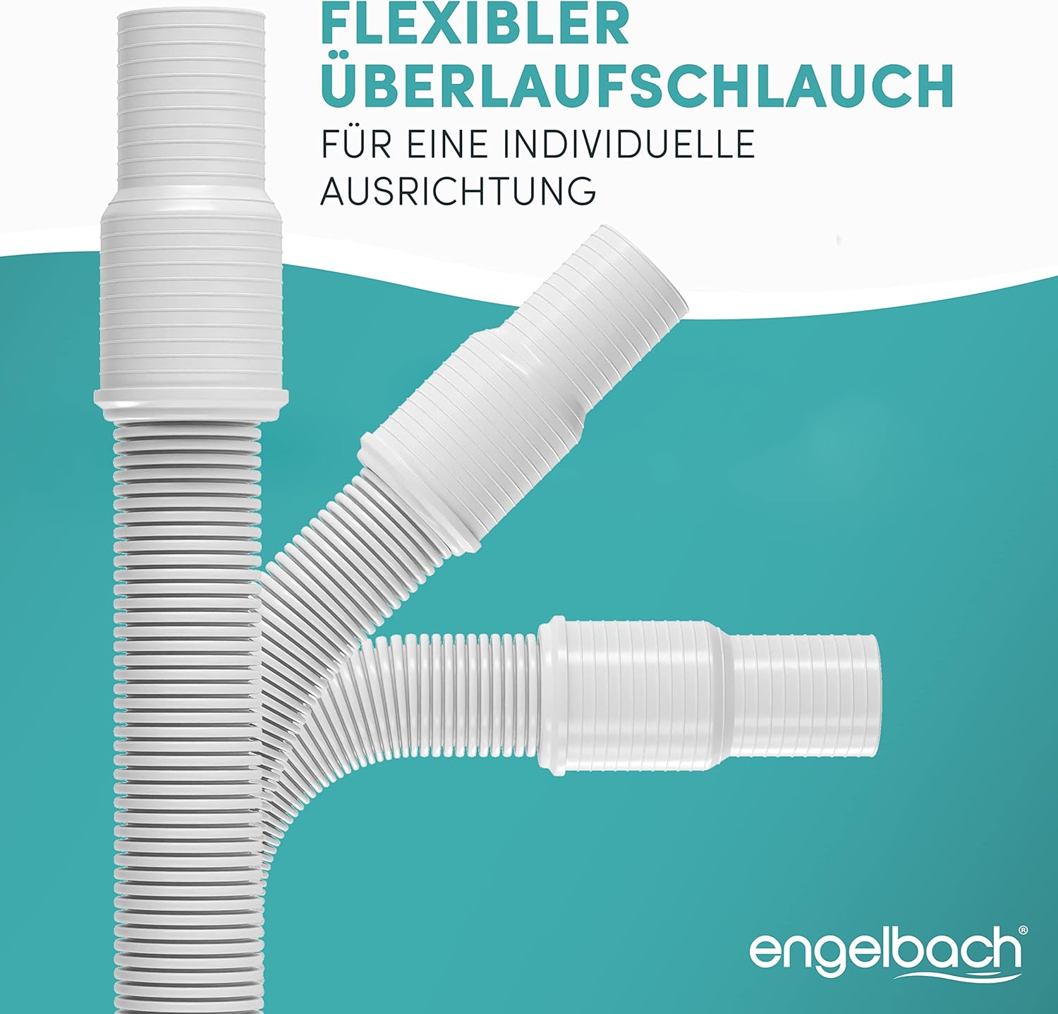 Engelbach® Siphon für Küchenspüle mit Flexiblem Ablaufschlauch - Flexibler Siphon mit Geräteanschluss - Röhrensiphon inkl. Montage-Video - Made in Germany 5 Engelbach® Siphon für Küchenspüle mit Flexiblem Ablaufschlauch - Flexibler Siphon mit Geräteanschluss - Röhrensiphon inkl. Montage-Video - Made in Germany – Bild 5