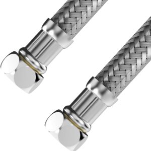 VARIOSAN Flexschlauch 17505, 3/8" ÜWM x 3/8" ÜWM, 300 mm, Edelstahlmantel, DVGW zertifiziert, Trinkwasser, flexibler Panzerschlauch