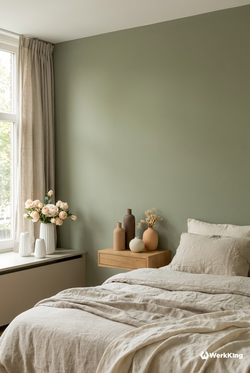 Minimalistische Wandgestaltung durch Farbe