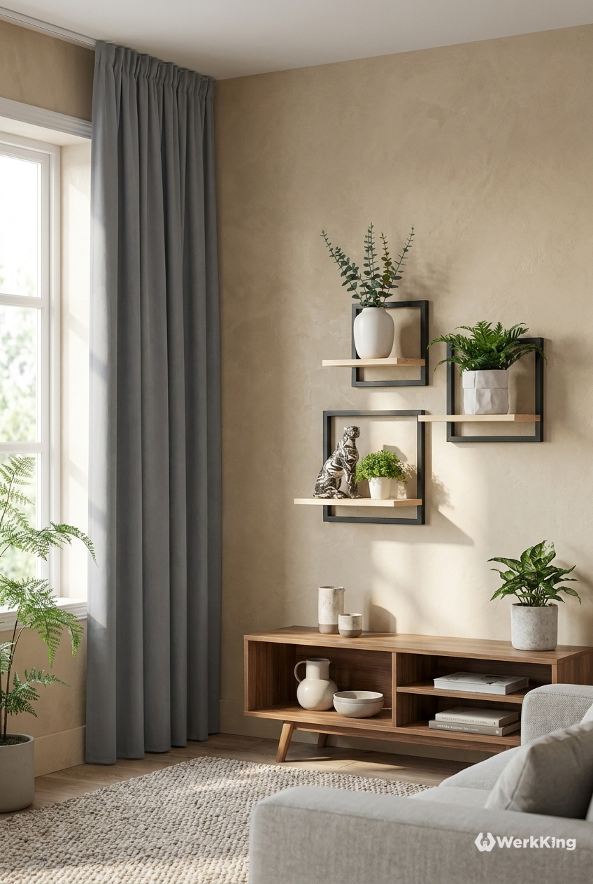 Kalkputz-Optik für die perfekte Wandgestaltung Wohnzimmer