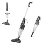 Amazon Basics Stielstaubsauger, 2-in-1-Gerät mit Kabel, ECO-Motor, Austauschbar Filter, geringes Gewicht, Schwarz