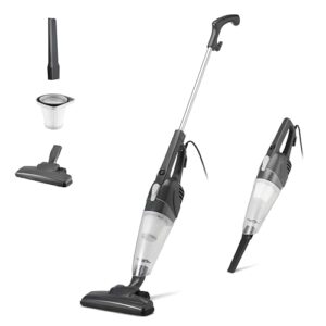 Amazon Basics Stielstaubsauger, 2-in-1-Gerät mit Kabel, ECO-Motor, Austauschbar Filter, geringes Gewicht, Schwarz