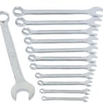Brüder Mannesmann Gabel-Ringschlüsselsatz 12-tlg., Chrom-Vanadium, langlebig, robust, Profi-Werkzeug für Werkstatt und Auto-Hausreparaturen, Größen 6–22 mm | M 130-12