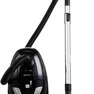 Amazon Basics Staubsauger mit Beutel- VCB35B15C-1J7W-70, leistungsstark, kompakt und leicht, für Hart- und Teppichböden, HEPA-Filter, 700 W, 1.5 l, EU, Schwarz