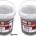 Connex Schnellbauschrauben 3,5 x 45 mm - 400 Stück - Mit Feingewinde & Bohrspitze - Trompetenkopf - PH Phillips-Antrieb - Schwarz phosphatiert/Trockenbauschrauben/Schrauben-Eimer / B30075