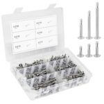 210pcs Selbstschneidende Schrauben, Edelstahl Blechschrauben Selbstschneidend Bohrschrauben Selbstbohrende Schrauben Set M4.2 * 50mm / 38mm / 30mm / 25mm / 19mm / 13mm