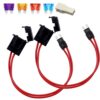 Gebildet 2 Stück 12–24 V 16 AWG Spezial-Sicherungshalter für Autos, Kleiner Sicherungshalter mit Flachsteckhülse für Sicherungskastenplatten mit 4 Flachstecksicherungen (3/5/10/15 Ampere) 2 41ZdC8q7SL. SL500