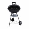 Nexos Kugelgrill Holzkohlegrill mit Deckel & Thermometer – Ø 41,5 cm verchromter Grillrost – BBQ Grillwagen mit Rädern – Schwarz – Outdoor Grill für Garten & Terrasse 3 41jQIPOpXbL. SL500