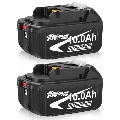 2 Stück 10.0Ah Ersatzakku für Makita Akku 18V LXT BL1850B/BL1860B – Kompatibel mit DC18RD/DC18RC Ladegerät & 18V LXT Geräten wie Bohrmaschinen, Kettensägen, Rasenmähern für Profi-Hand 1 2 Stück 10.0Ah Ersatzakku für Makita Akku 18V LXT BL1850B/BL1860B – Kompatibel mit DC18RD/DC18RC Ladegerät & 18V LXT Geräten wie Bohrmaschinen, Kettensägen, Rasenmähern für Profi-Hand