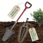 EASYmaxx Gartenwerkzeug-Set 2-TLG. mit Wurzelsäge | Set aus Spatensäge 114cm und kompakter Wurzelschaufel | Multifunktionsschaufel - ideal als 4 in 1 Wurzelschaufel | Gartenschaufel mit Tiefenmesser
