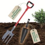 EASYmaxx 4 in 1 Wurzelschaufel & 2 in 1 Spatengabel mit Wurzelsäge im Set | Multifunktionsschaufeln zum Graben, Sägen, Schneiden, Lockern & Umpflanzen | Root Digger & Wurzelspaten mit Antirutschgriff