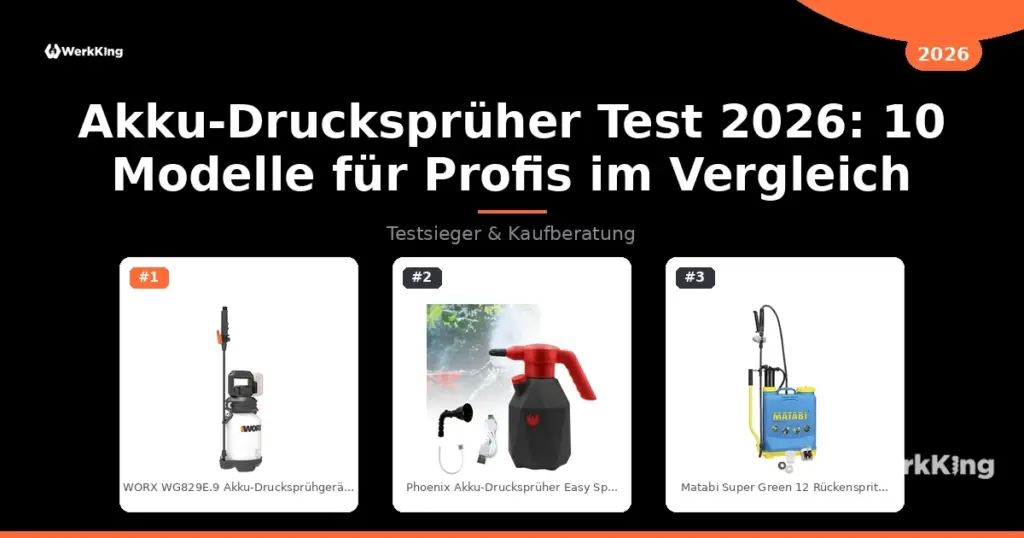 Akku-Drucksprüher Test 2026: 10 Modelle für Profis im Vergleich