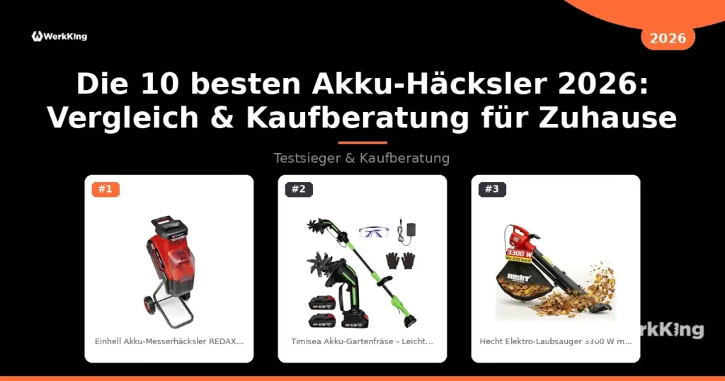 Die 10 besten Akku-Häcksler 2026: Vergleich & Kaufberatung für Zuhause