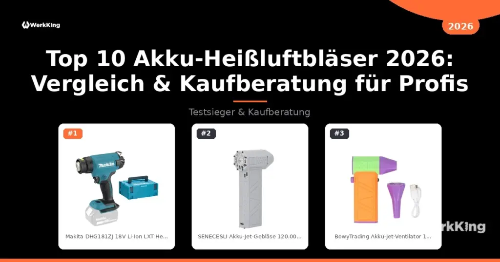 Top 10 Akku-Heißluftbläser 2026: Vergleich & Kaufberatung für Profis