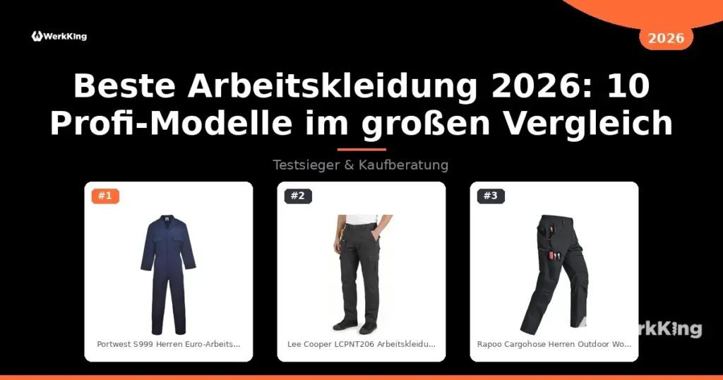Beste Arbeitskleidung 2026: 10 Profi-Modelle im großen Vergleich
