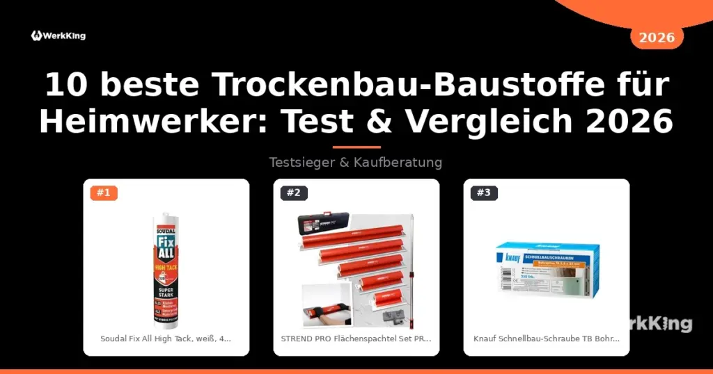 10 beste Trockenbau-Baustoffe für Heimwerker: Test & Vergleich 2026