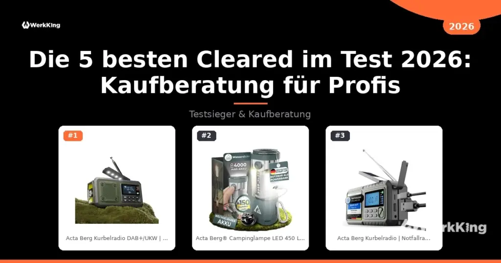 Die 5 besten Cleared im Test 2026: Kaufberatung für Profis