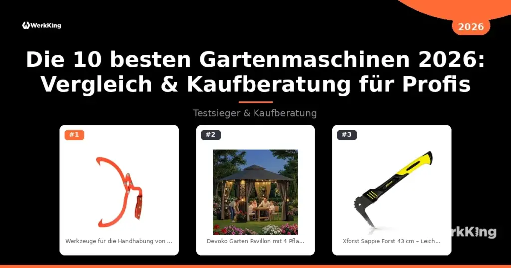 Die 10 besten Gartenmaschinen 2026: Vergleich & Kaufberatung für Profis