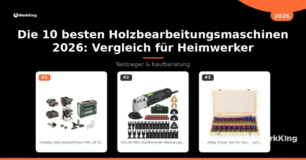 Die 10 besten Holzbearbeitungsmaschinen 2026: Vergleich für Heimwerker