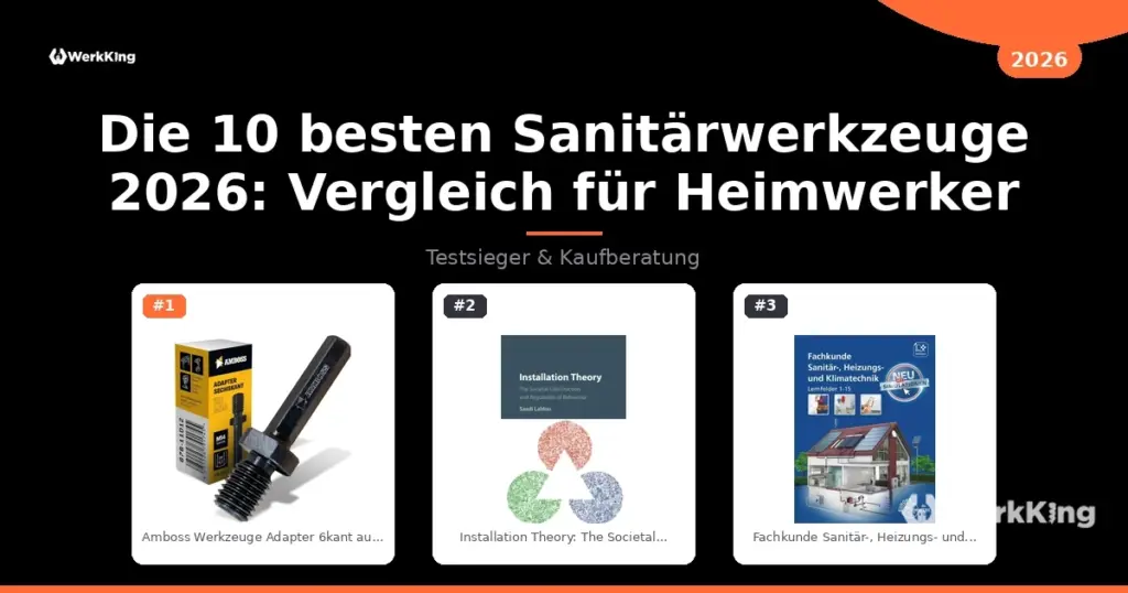Die 10 besten Sanitärwerkzeuge 2026: Vergleich für Heimwerker