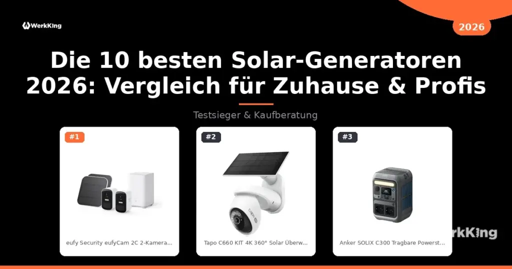 Die 10 besten Solar-Generatoren 2026: Vergleich für Zuhause & Profis
