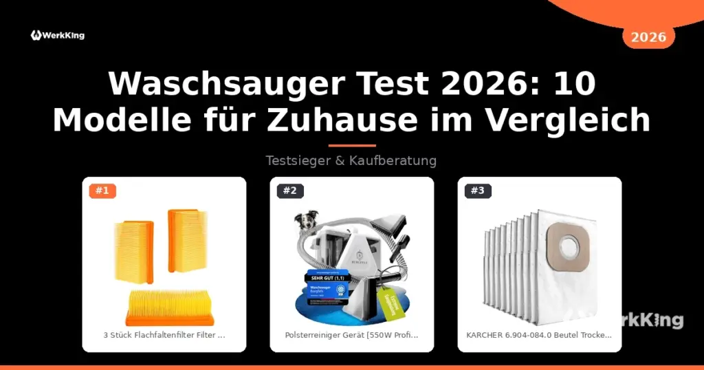 Waschsauger Test 2026: 10 Modelle für Zuhause im Vergleich