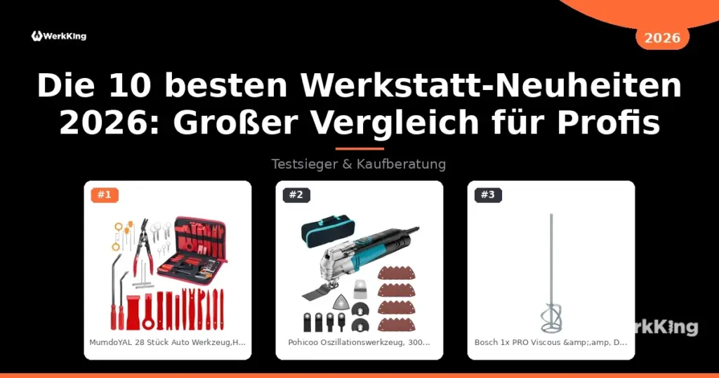 Die 10 besten Werkstatt-Neuheiten 2026: Großer Vergleich für Profis