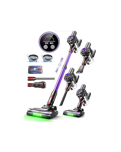 Slivamo S16 Kabelloser Staubsauger, 50 kPa/600 W/45 min, Abnehmbarer Akku, Leichter elektrischer Besen mit grünem LED-Licht, selbsttragend, für Tierhaare/Harte Böden, Violett 1 Slivamo S16 Kabelloser Staubsauger, 50 kPa/600 W/45 min, Abnehmbarer Akku, Leichter elektrischer Besen mit grünem LED-Licht, selbsttragend, für Tierhaare/Harte Böden, Violett
